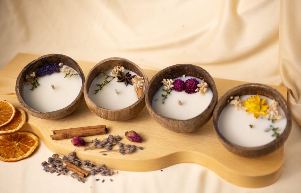 Nến thơm gáo dừa