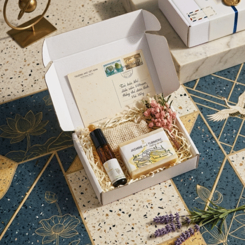 Set quà xp, túi lưới và dầu lăn